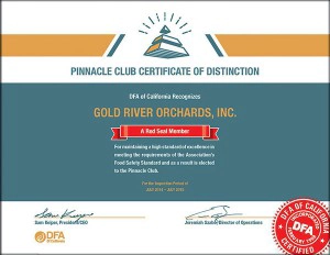 Pinnacle Club Certificate of Distinction