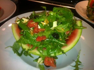 Watermelon salad dish